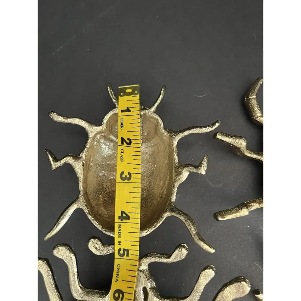 4 Metal Spider Insect Bugs Wall Figurine Hanging Halloween Fence Art Decor 4”-5”